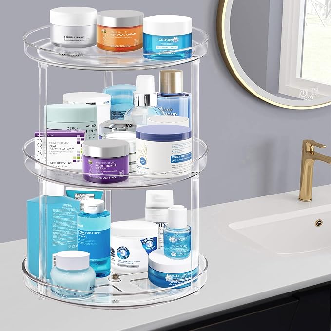 3 Tier Lazy Susan Bathroom Organizer - Image 3
