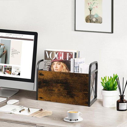 YINMIT Magazine Holder, Magazine Rack Floor, Magazine Storage Basket, Folder - Image 2