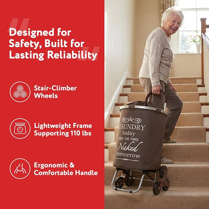 dbest products Stair Climber Laundry Trolley Dolly - Image 5