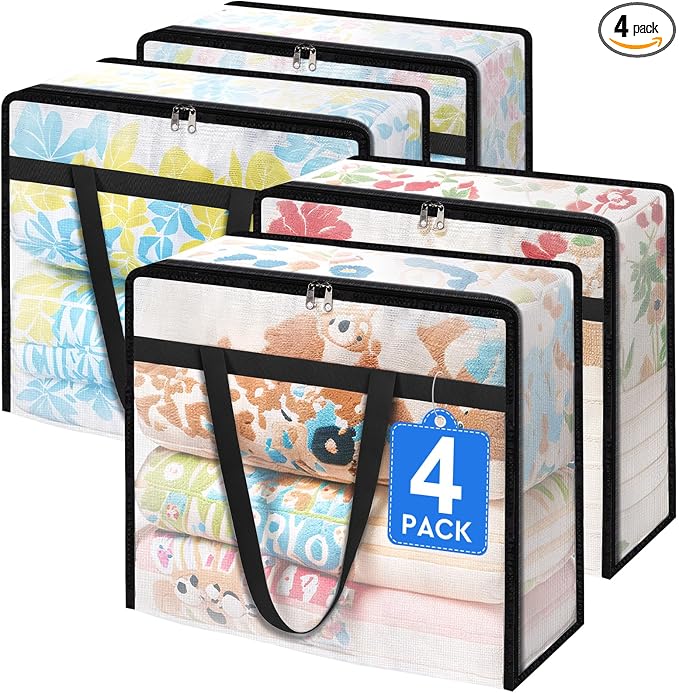 TasticTotes 4 Pack Clear Storage Bags by Unknown