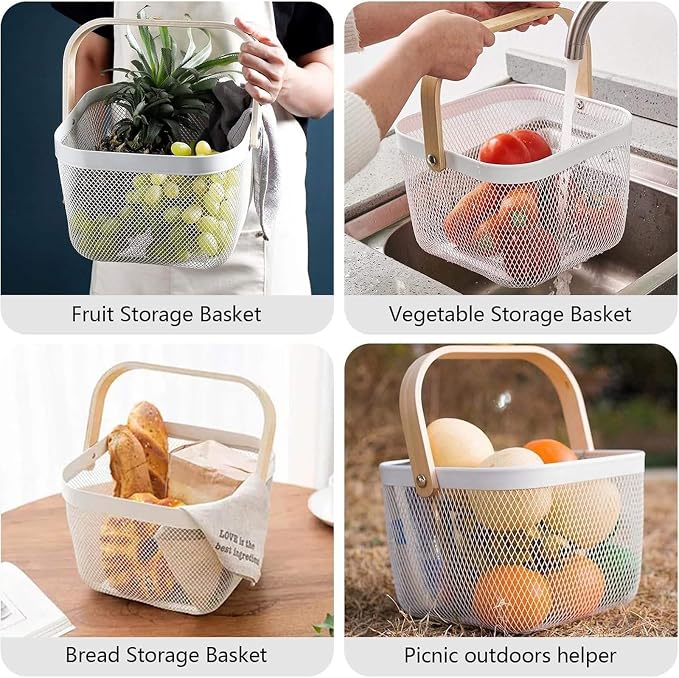 AJIODA Metal Mesh Wire Basket, Large Steel Basket - Image 7