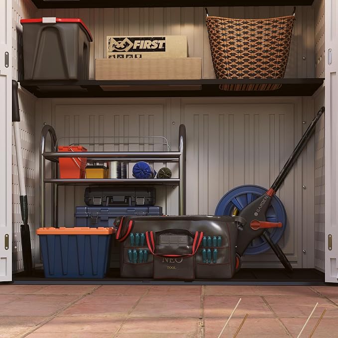 EHHLY Vertical Resin Storage Shed, 60 Cuft Garden Tool Sheds & Outdoor Storage - Image 5