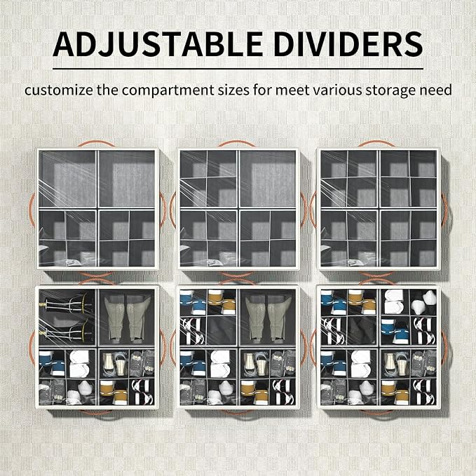 Aokeyee Shoe Organizer for Closet, 2 Pack Foldable Shoe Storage Organizer Box - Image 2