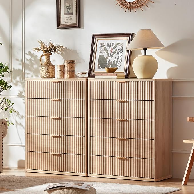 LEYAOYAO Fluted 5 Drawers Dresser - Image 3