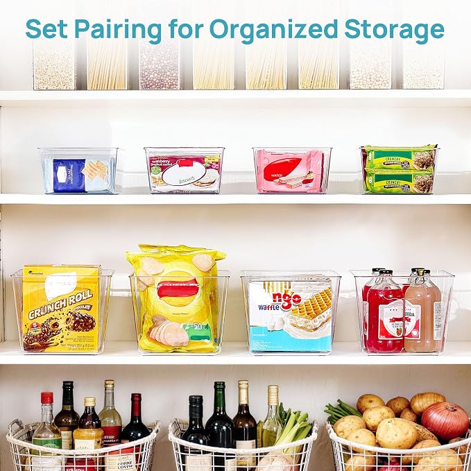 Vtopmart 8 Pack Clear Storage Bins Set - Image 3