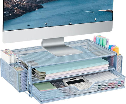 AUPSEN Computer Monitor Stands Riser，2-Tier Desk Organizers and Accessories by AUPSEN