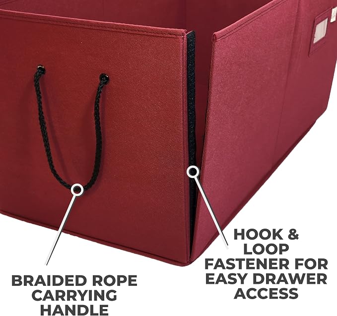 Christmas Ornament Storage Box, Adjustable Acid-Free Dividers | Holds 128 – 3 - Image 6