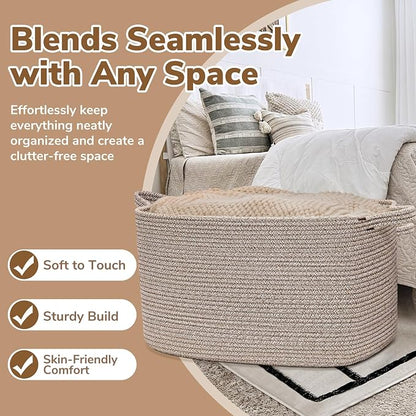 Goodpick Blanket Basket, Woven Baskets - Image 5