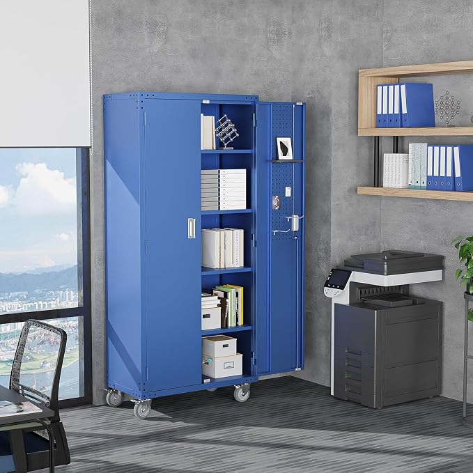 VINGLI 72'' Tall Metal Garage Storage Cabinet - Image 9