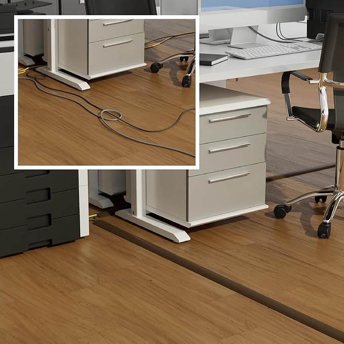 D-Line 6ft Floor Cord Cover, Cable Protector, Hide Extension Cords, Protect - Image 4