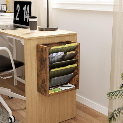 Mail Organizer Wall Mounted, 6-Slot Hanging File Organizer - Image 4