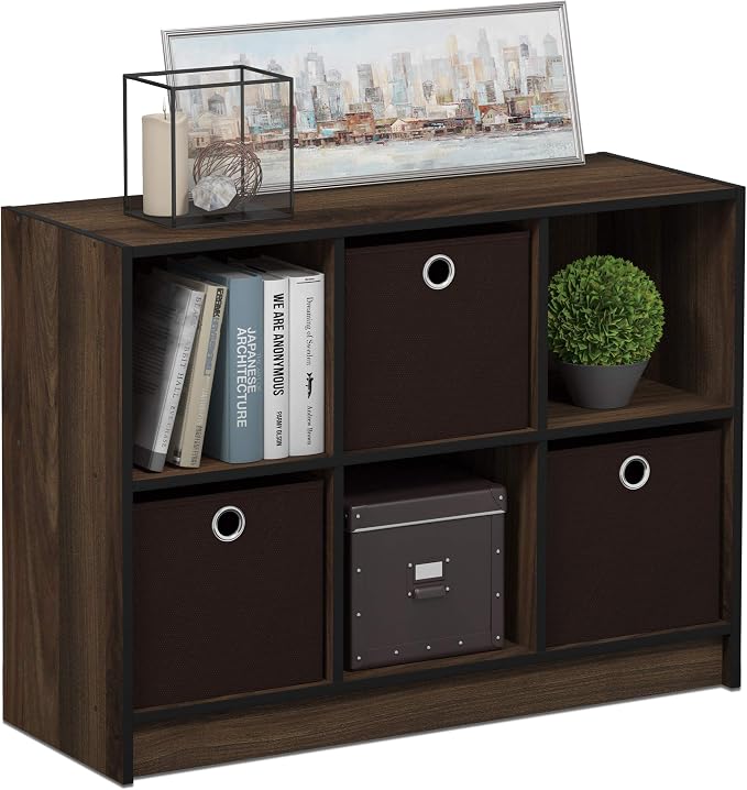 Furinno BASIC Book Shelf, 6-Cube Bookshelf by Furinno-FitsYourSpaceFitsYourBudget