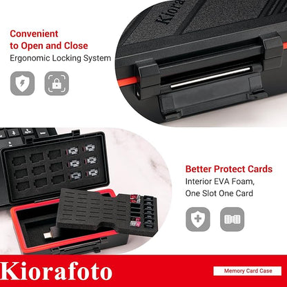 Kiorafoto 58 Slots TF Micro SD MSD Memory Card Case Holder Water-Resistant - Image 2