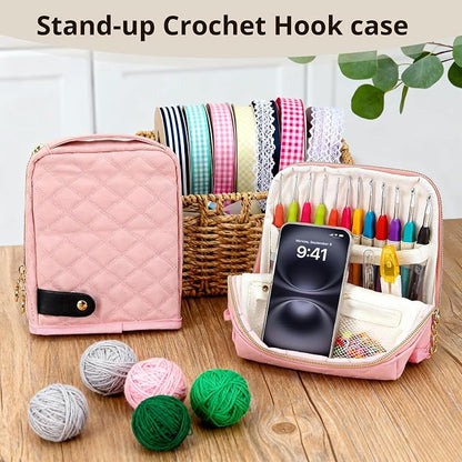 BAGCRAZY Stand-Up Crochet Hook Case Organizer, Travel Craft Holder - Image 7