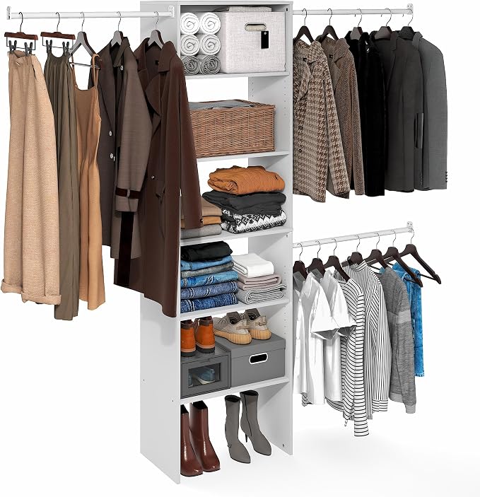 Furinno FANO Closet Organizers and Storage, 5-Tier Wide Closet Storage Organizer by Furinno-FitsYourSpaceFitsYourBudget
