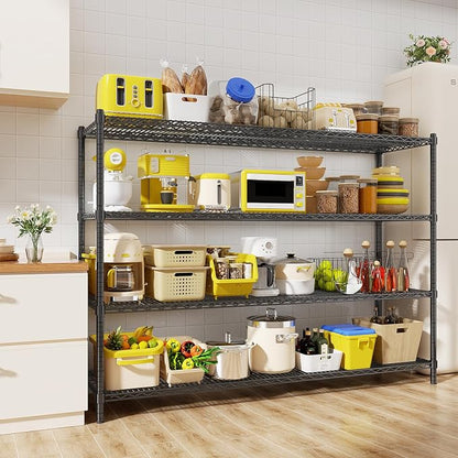 Storage Shelves, 4-Tier Adjustable Metal Industrial Utility Shelf Rack - Image 6