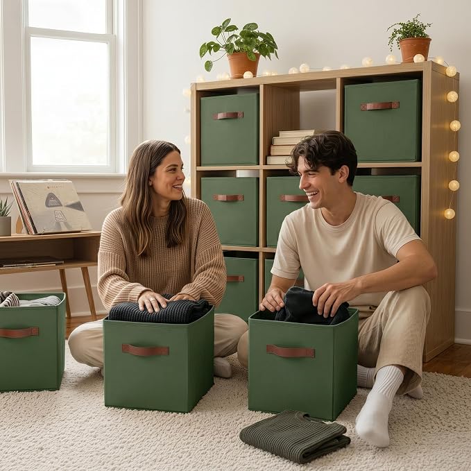 GRANNY SAYS Cube Storage Bins, 11 Inch Storage Cube Organizer, Collapsible - Image 6