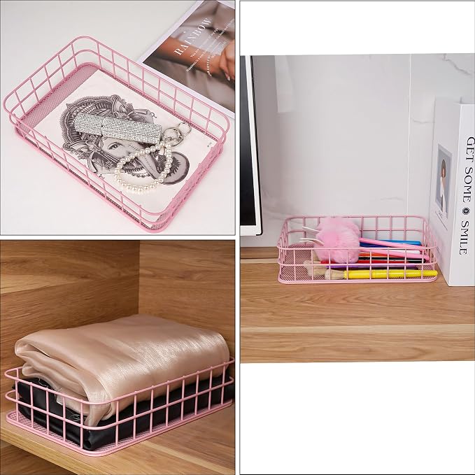 Black Metal Wire Cabinet Organizer Storage, Iron Grid Storage, Tray Net Basket - Image 4