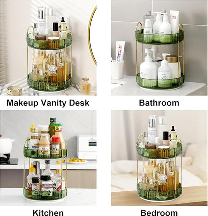 360 Rotating Makeup Organizer for Vanity, Bathroom Countertop Spinning Perfume - Image 6