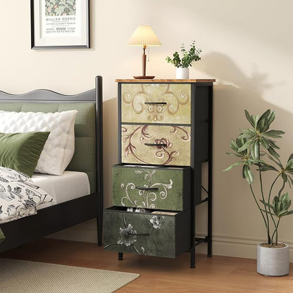 Sweetcrispy Dresser for Bedroom, 4 Drawer Storage Cabinet, Tall Nightstand | - Image 7