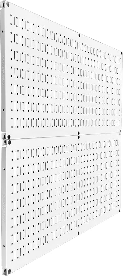 Pegboard Rack Wall Control Home & Garage Tool Storage & Organization White - Image 2