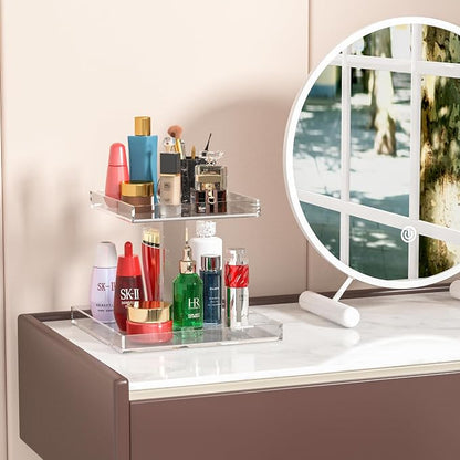 2-Tier Perfume Tray, Acrylic Perfume Stand Organizer Vanity Trays Makeup - Image 5