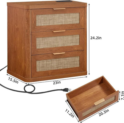 LEYAOYAO Rattan Night Stand Set of 2 - Image 3