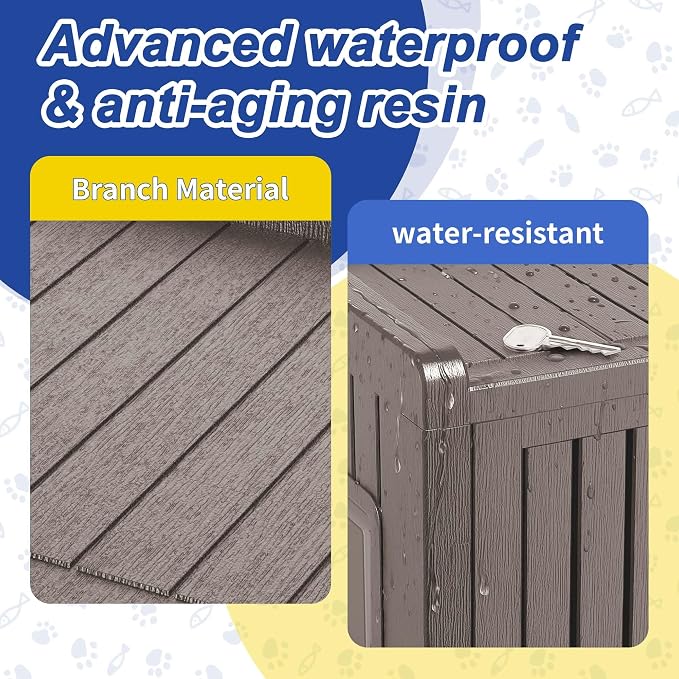 ROJIK Shoe Cabinet Waterproof UV-Resistant, Storage Bench Indoor Outdoor - Image 5