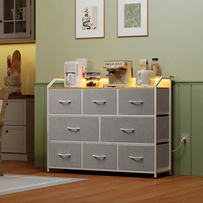 WLIVE Dresser for Bedroom, 8 Drawer LED Dresser - Image 2