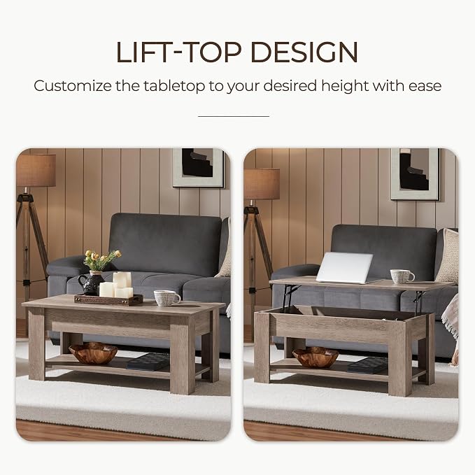 Yaheetech Lift Top Coffee Table - Image 4