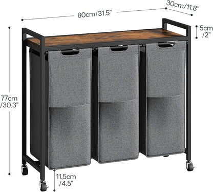 HOOBRO Laundry Sorter 3 Section, Laundry Hamper - Image 3