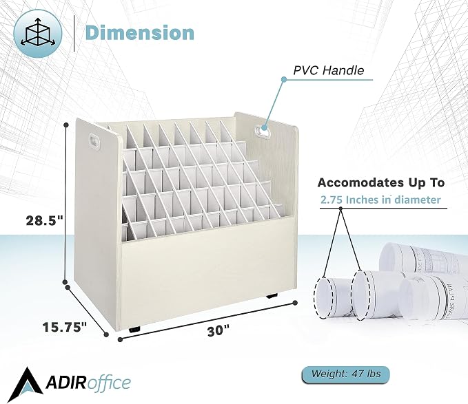 AdirOffice Adir Blue Print Storage Organizer - Image 2