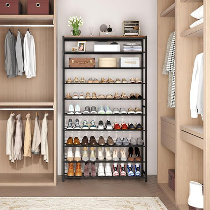 HOMEFORT 10 Tiers Shoe Rack Organizer, 39.4" Shoe Storage Shelf - Image 2