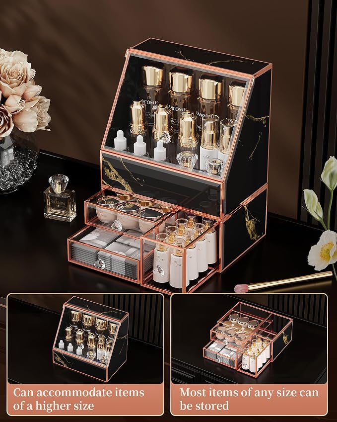 Makeup Organizer for Vanity, Skincare Holder for Bathroom Countertop, Cosmetic - Image 5