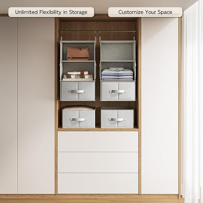 2 Pack 3-Shelf Hanging Closet Organizer - Image 5