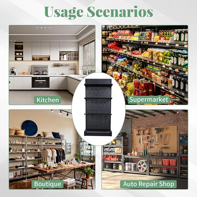 Pegboard Display Stand, Retail Shelving Wall Display - Image 7