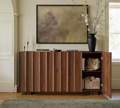 win2win 61.7" Fluted Sideboard Buffet Cabinet - Image 4