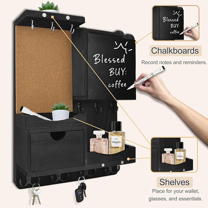 Key Holder Wall Mount, Mail Organizer Key Holder - Image 7