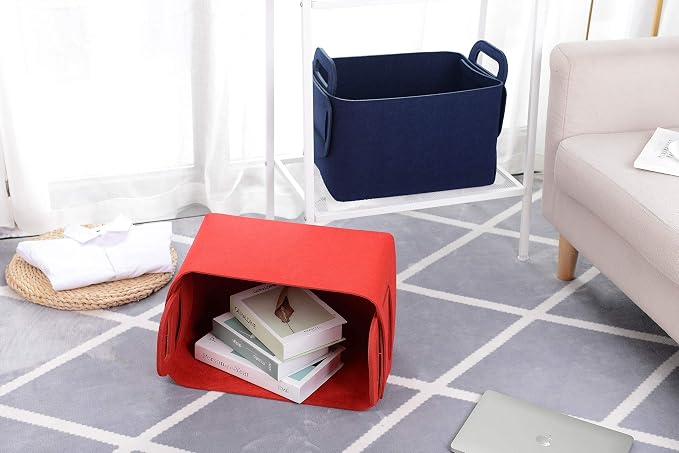 Minoisome Storage Basket Felt Storage Bin Collapsible& Convenient Box Organizer - Image 5