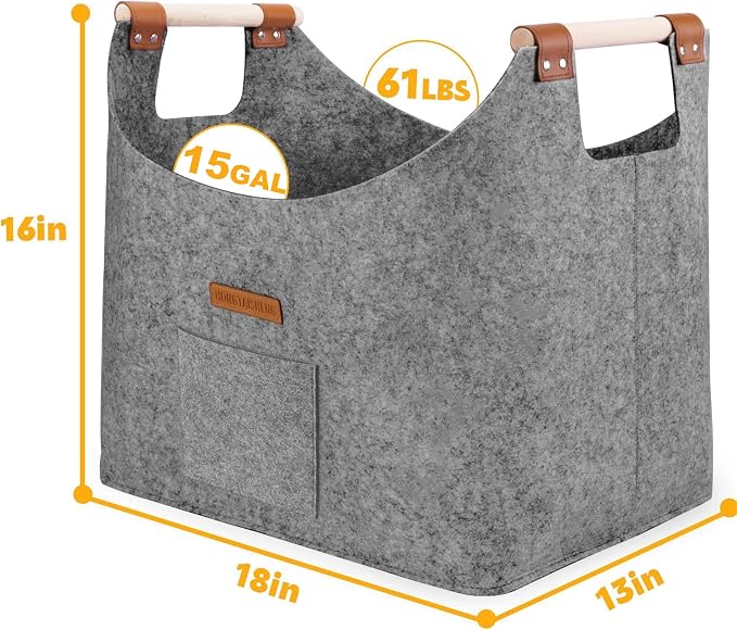 XL 4MM Felt Firewood Carrier | Log Carrier - Image 3