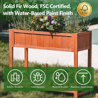 Fir Wooden Raised Garden Bed - Image 4