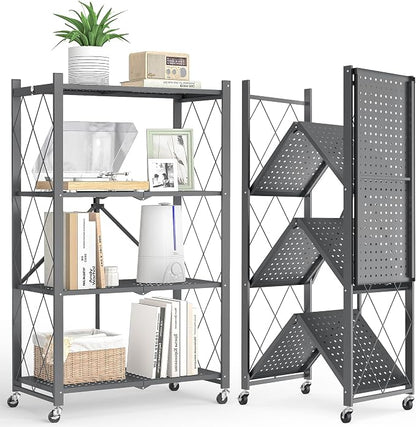 Fenbeli Foldable Shelves with Wheels by Fenbeli