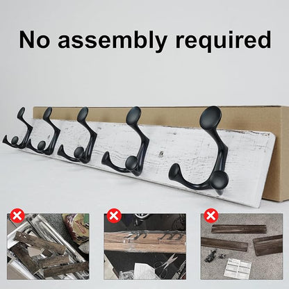 SKOLOO 30-Inch Wood Coat Rack Wall Mount - Image 4