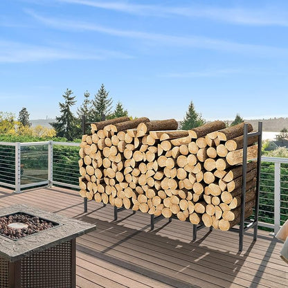 5.3ft Outdoor Indoor Firewood Rack Holder - Image 6