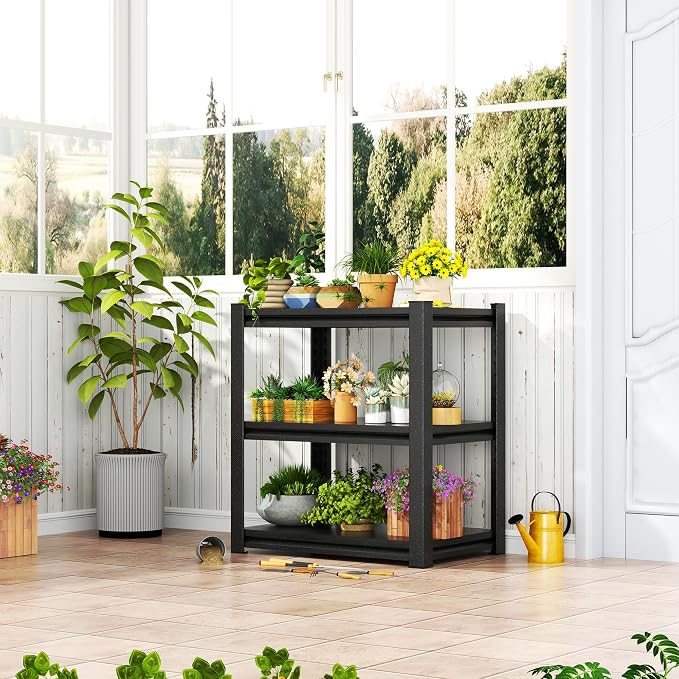 2-Tier Storage Shelves, 1200 Lbs Metal Shelving Unit, Double-Layer Columns - Image 2