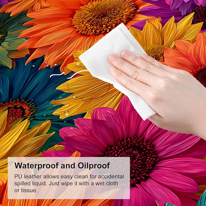 Colorful Floral Mouse Pad – Large Extended Desk Mat 31.5 x 11.8 in– Bright - Image 7