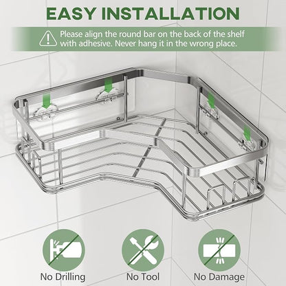 MAXIFFE 3 Pack X-Large Corner Shower Caddy - Image 3