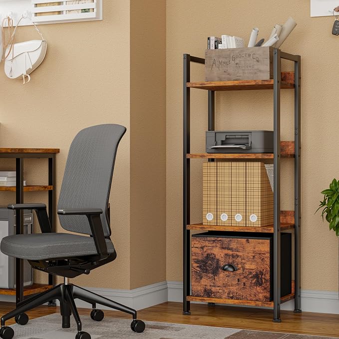 Furologee 4 Tier Bookshelf - Image 6