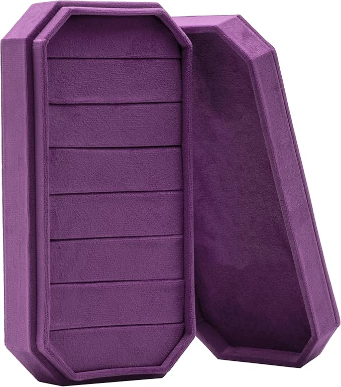 Velvet Ring Organizer Display Tray Jewelry Box Earring Holder Case by COWFEX
