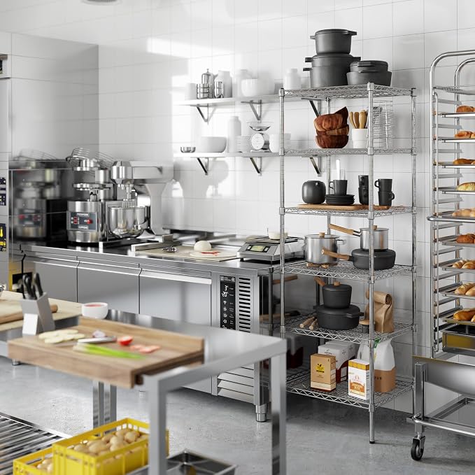 21" Deep x 24" Wide x 74" Height Wire Shelving Kit | 6-Tier | NSF Commercial - Image 5